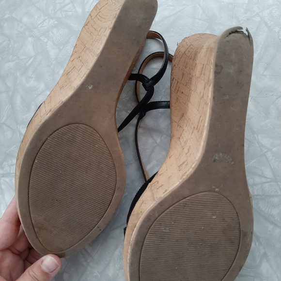 Black strappy sandal espadrilles 8 - Picture 5 of 10